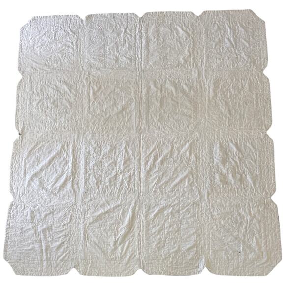 Handmade 80s Floral Patchwork Quilt Pastel Cottagecore 78x87 full / queen - Picture 7 of 16